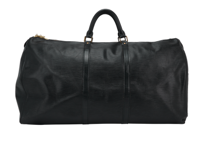 Keepall 60, &pound;595, Handbags, Black, Leather, Front view